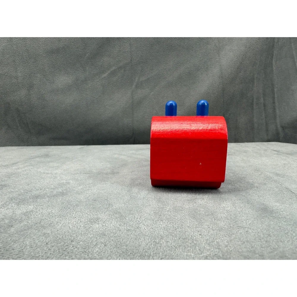 Wooden Fire Truck Holes on Top No Brand Board Game Toy Kids Red Blue